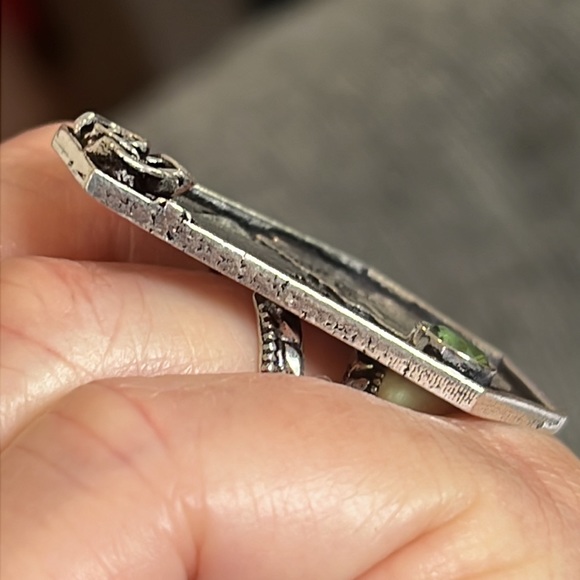 #118 Skeleton & Day of The Dead ๐ Peridot Handcrafted Ring ๐ Size 8 - Picture 8 of 16